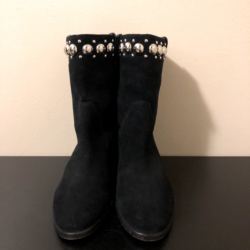 Michael Kors”Hayes”Sphere Stud Suede Booties-5.5 - Picture 11 of 12